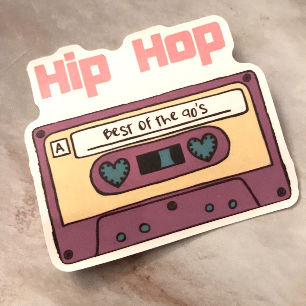 Hip Hop 1990s Music Cassette Sticker BUNDLE ONLY